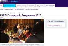 British Council Scotland EARTH Scholarships 2025