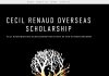 CECIL Renaud Overseas Scholarship 2025 for Young South Africans