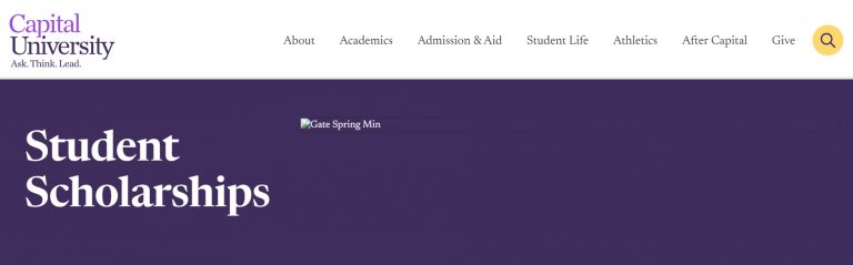 Capital University Main Street Scholarship 2024