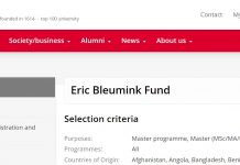 Eric Bleumink Scholarship in the Netherlands