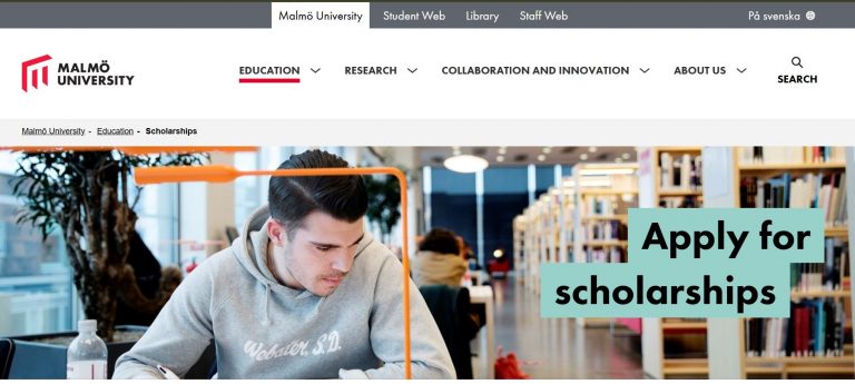 Malmö University Scholarships, Partially Funded