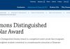 Simmons Distinguished Scholar Award 2024 For Undergraduate Students