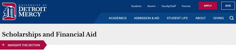 University of Detroit Mercy Scholarships