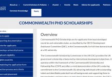 Commonwealth PhD Scholarships 2025-26 in the UK, Fully Funded Commonwealth PhD Scholarships 2025-26 in the UK