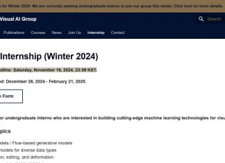 KAIST Visual AI Internship in South Korea