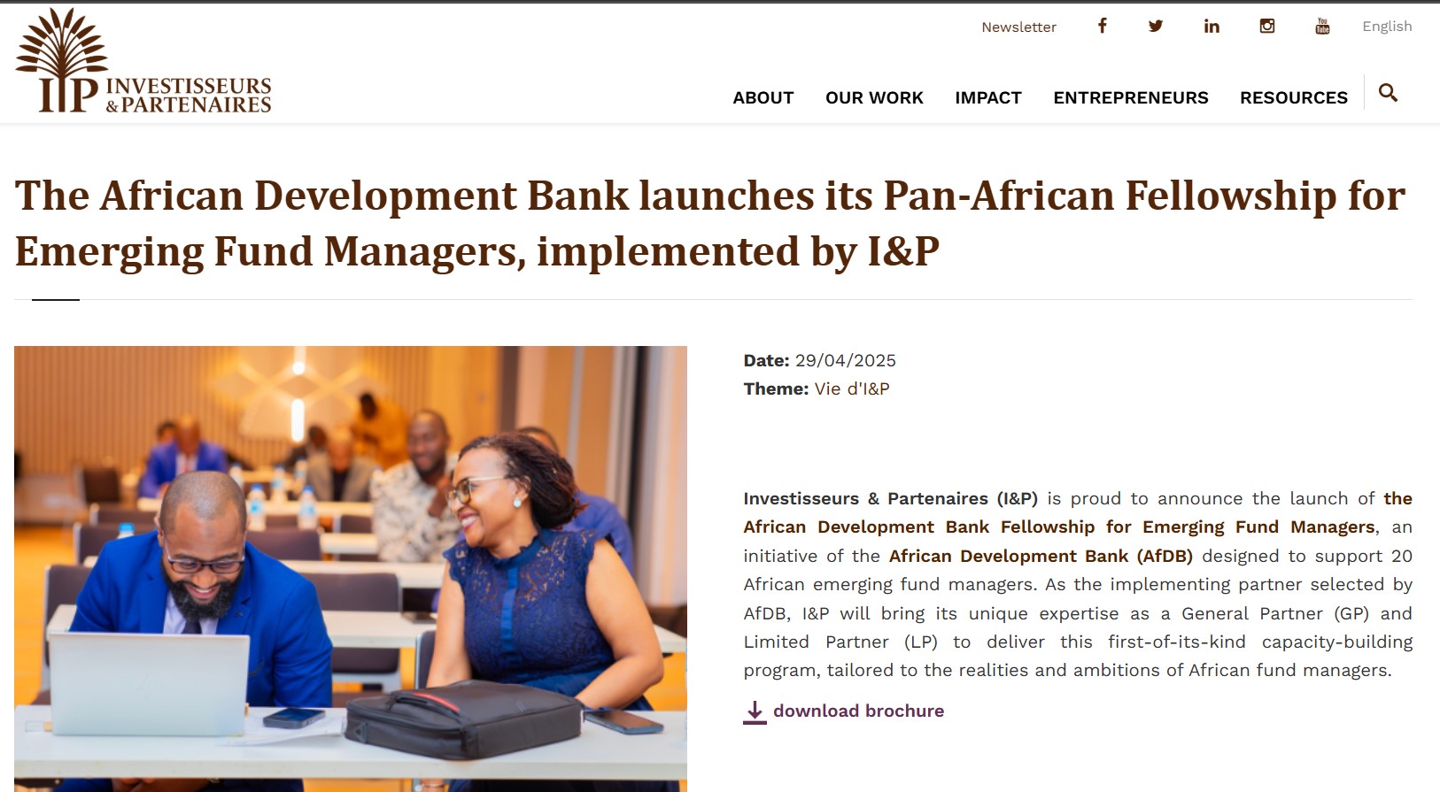African Development Bank Fellowship 2025 for Emerging Fund Managers