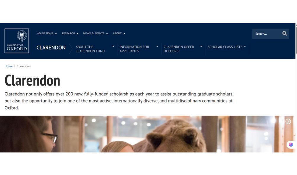 Oxford University Clarendon Scholarships 2025