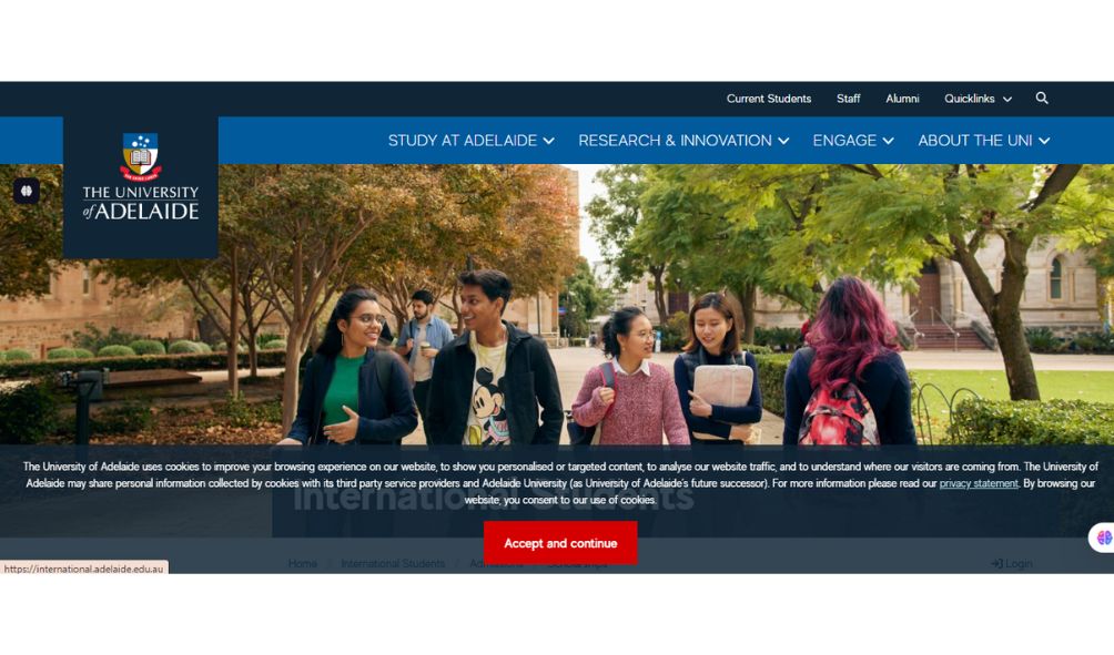 University of Adelaide Scholarships 2025