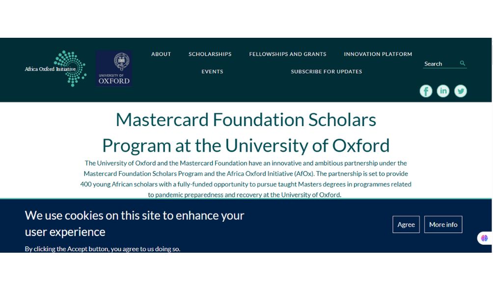 Mastercard Foundation Scholarships 2026