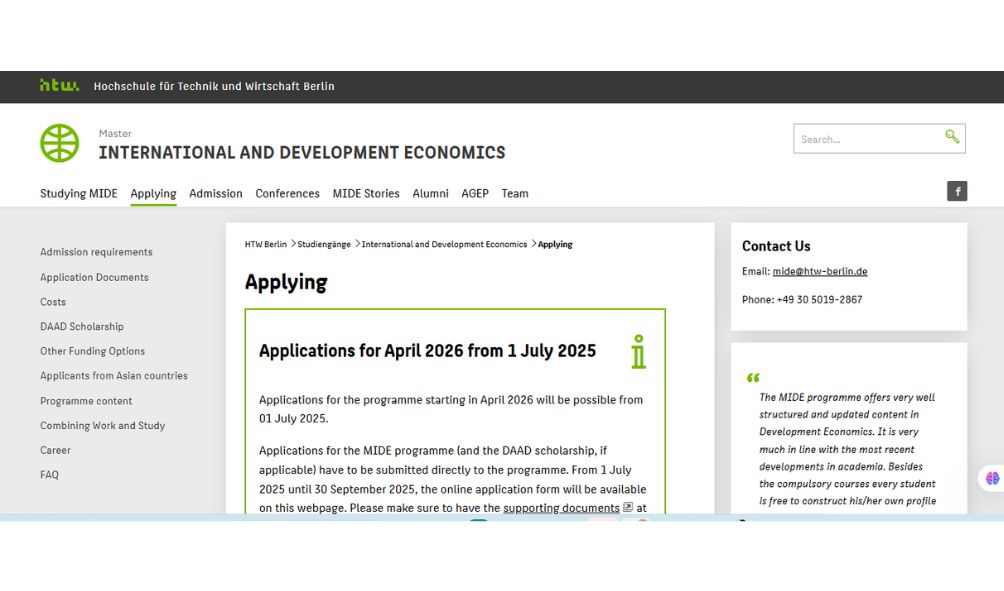 DAAD MIDE Scholarships 2026