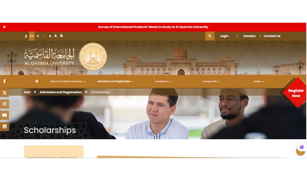 Al-Qasimia University Scholarships 2025