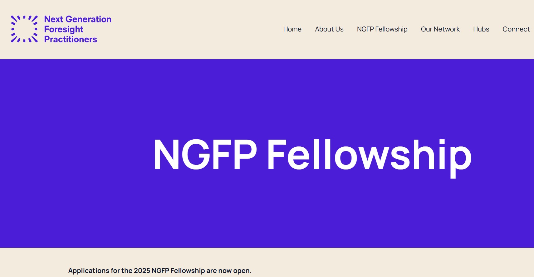 Next Generation Foresight Practitioners (NGFP) Fellowship 2025