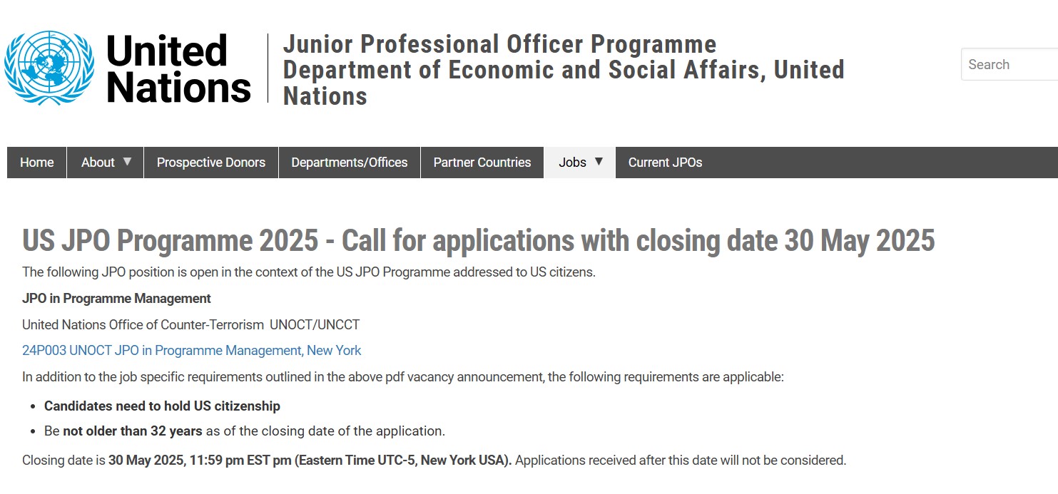 US JPO Programme 2025