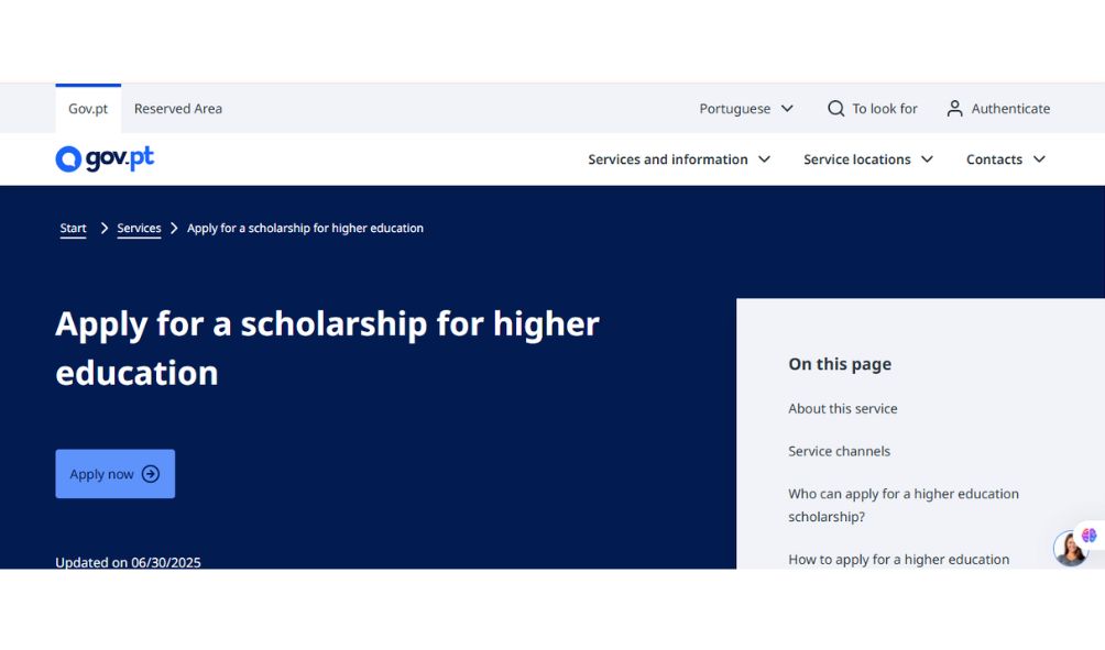 Portugal Government Scholarships 