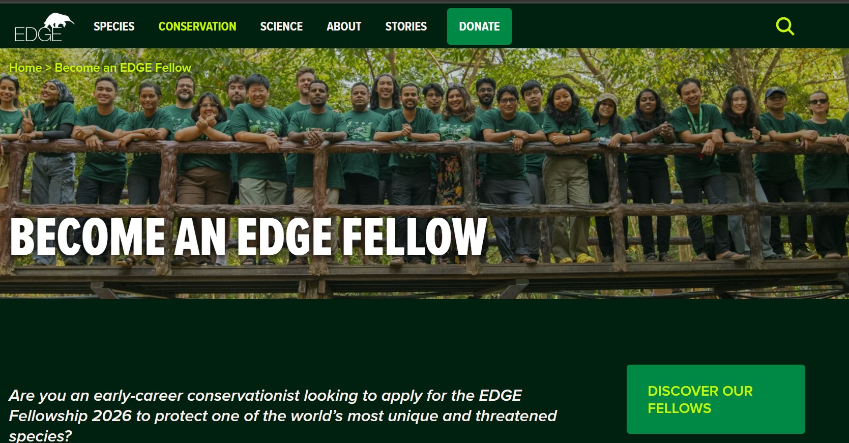 EDGE of Existence Fellowships 2026