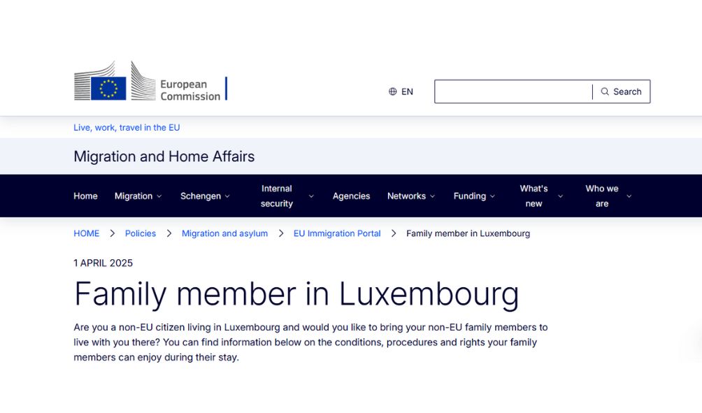 Luxembourg Work and Family VISA