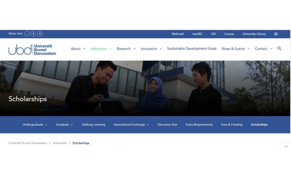 UBD Graduate Scholarship