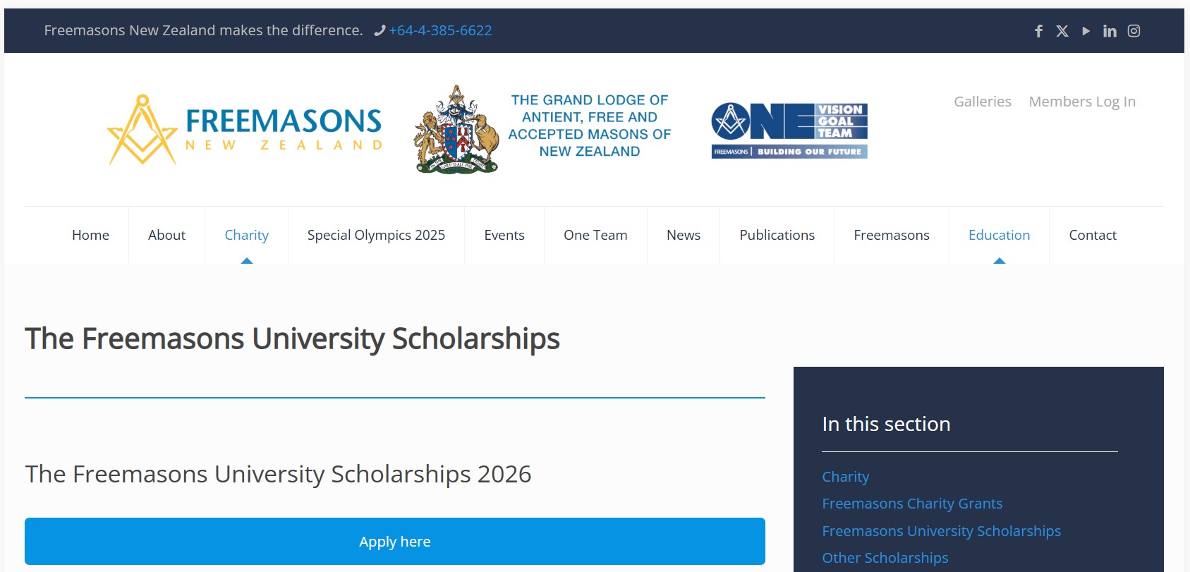Freemasons University Scholarships 2026 for New Zealand Students