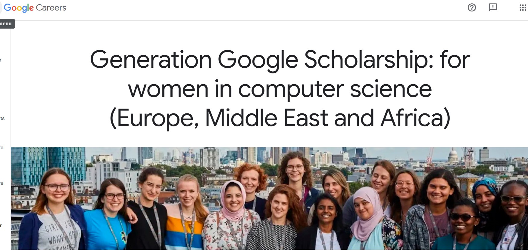 Google Generation Scholarship for EMEA Countries 2025