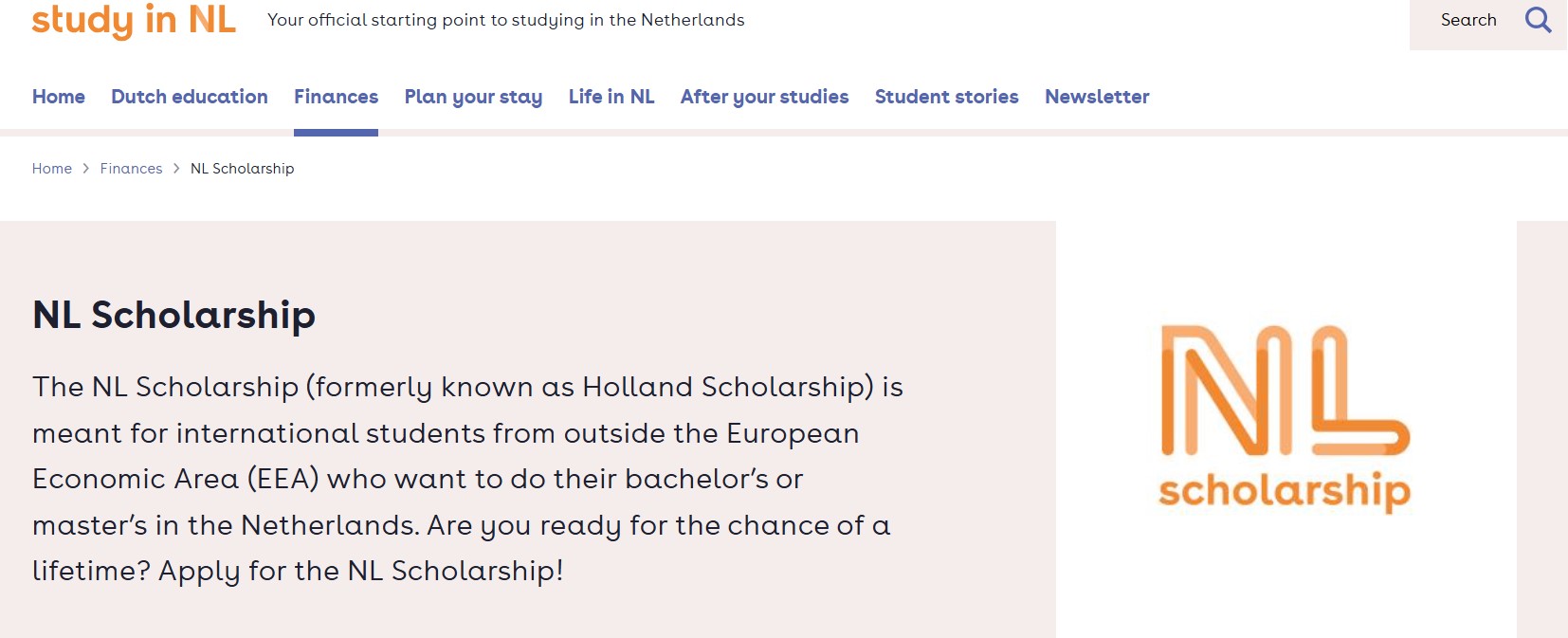 Netherlands Government NL Scholarship for International Students