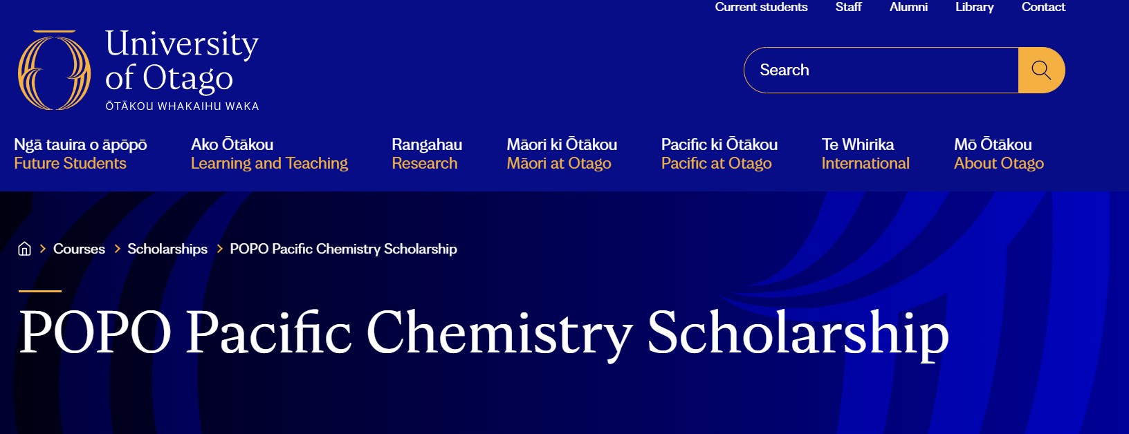 POPO Pacific Chemistry Scholarship 2025