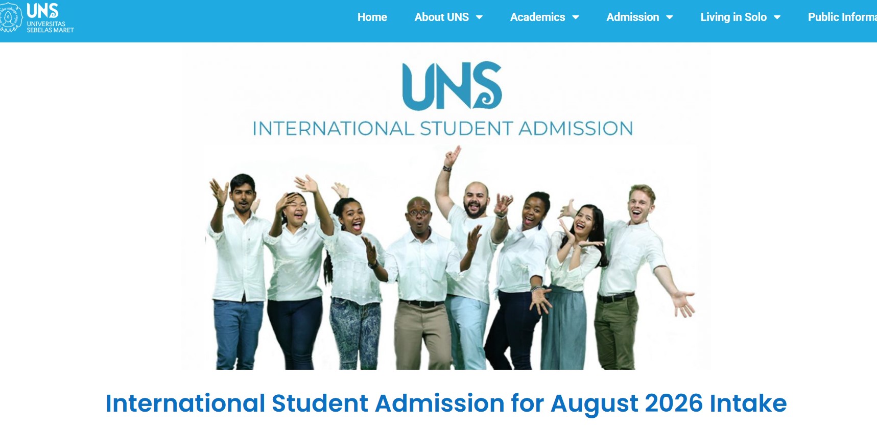 UNS International Scholarship in Indonesia 2026