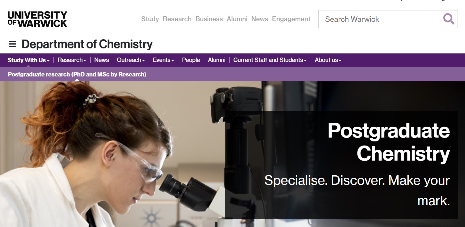 University of Warwick Postgraduate Research Scholarships in UK 2026