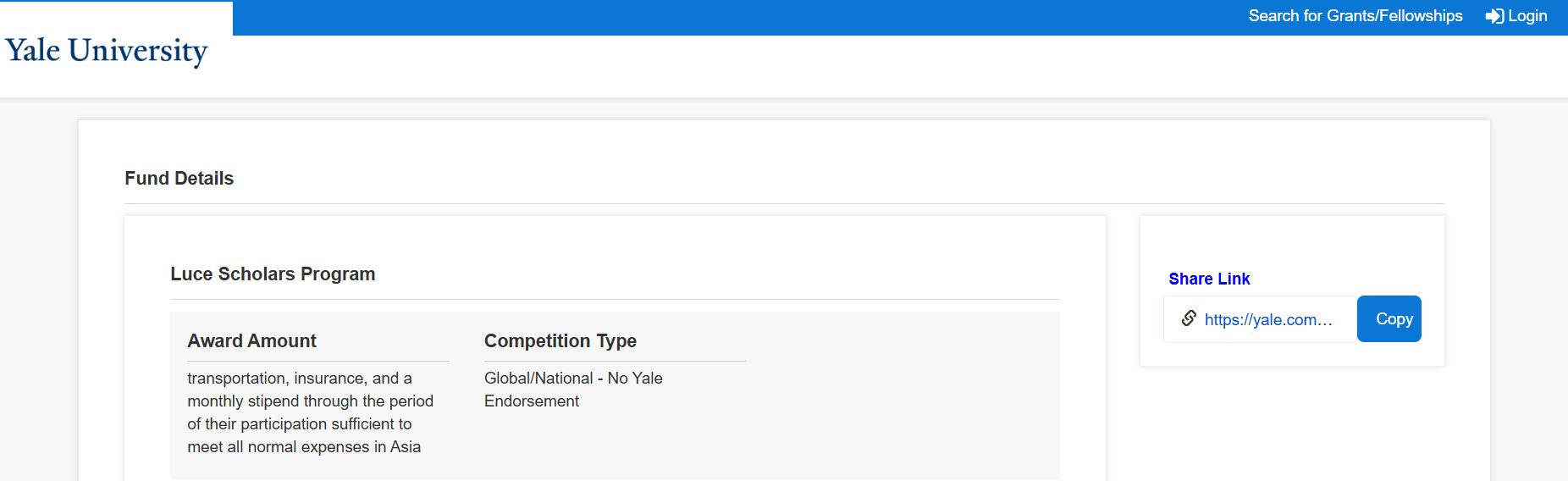 Yale University 2025 Luce Scholars Program
