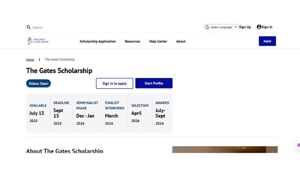 Gates Scholarships 2026 in the USA