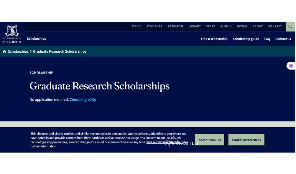Melbourne Graduate Scholarships 2025