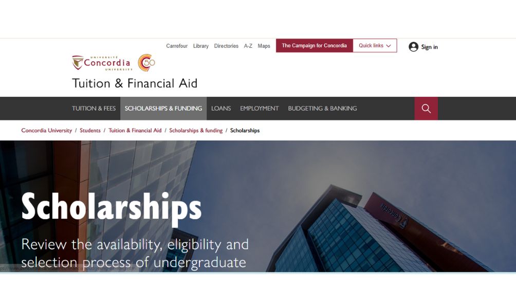 Concordia University Scholarships 2025