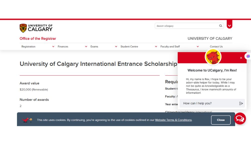 University of Calgary Scholarships 