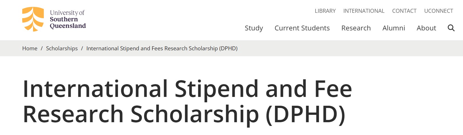University of Southern Queensland PhD Scholarship in Australia 2026