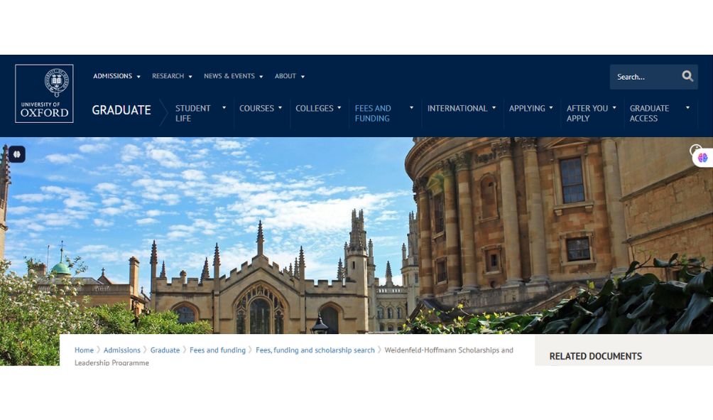 Weidenfeld Hoffmann Scholarships and Leadership Programme