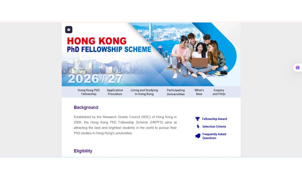 Hong Kong PhD Fellowship
