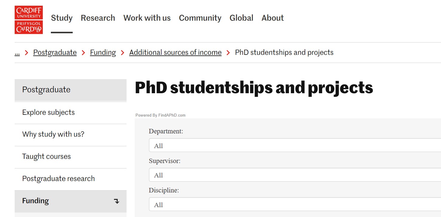 Cardiff University Scholarships in UK 2026