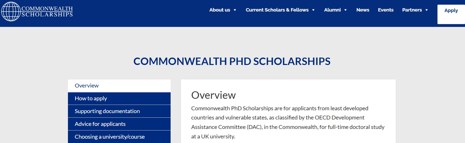 Commonwealth PhD Scholarships 2026