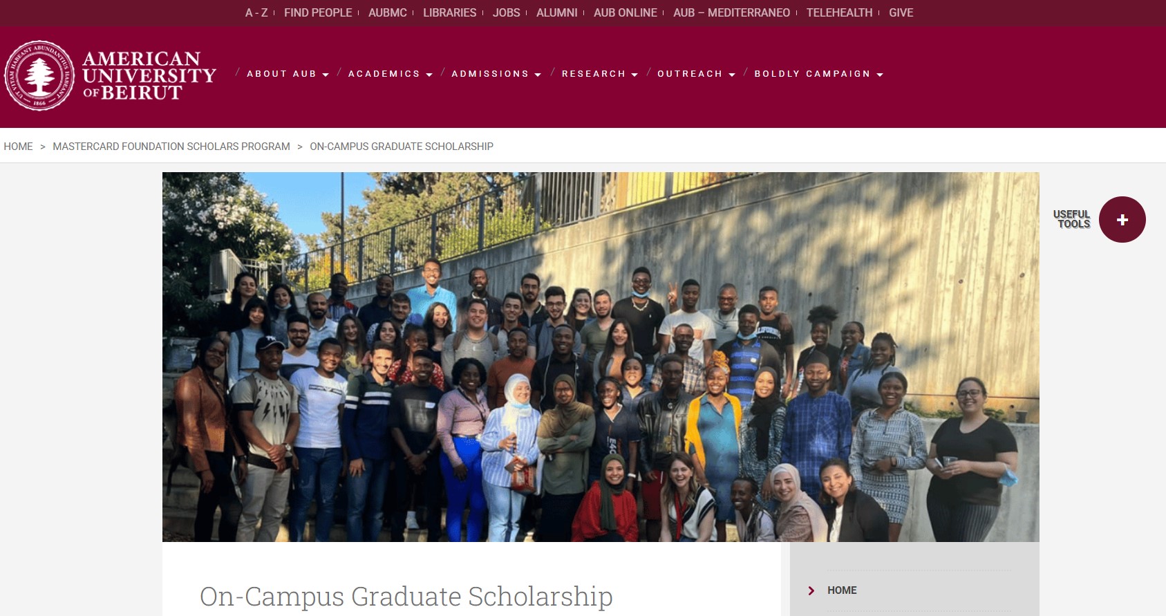 American University of Beirut AUB Mastercard Scholarship 2026