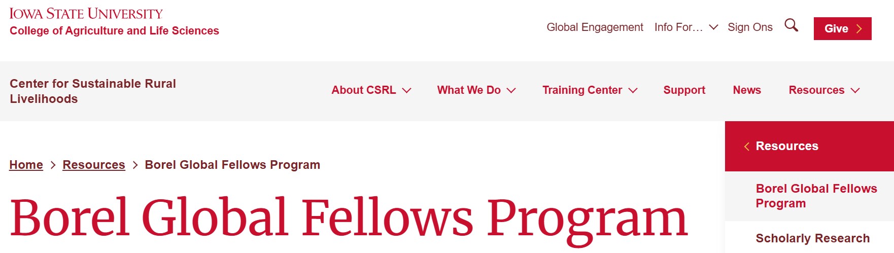Borel Global Fellows Program