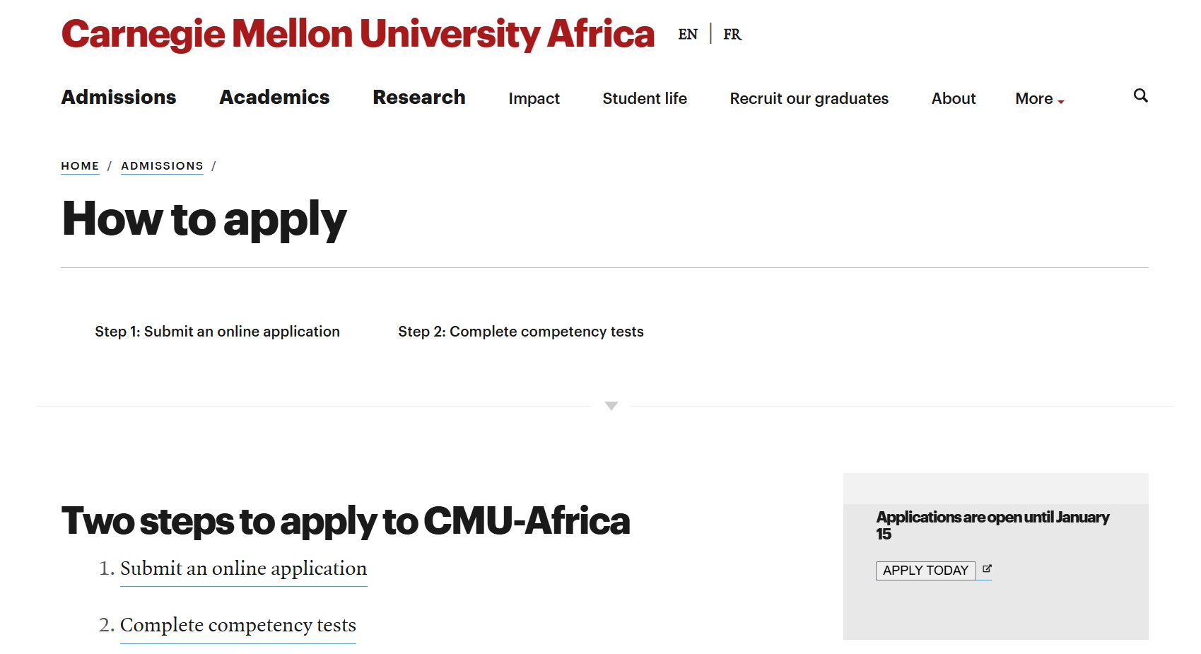 Carnegie Mellon University Africa Mastercard Scholarship 2026