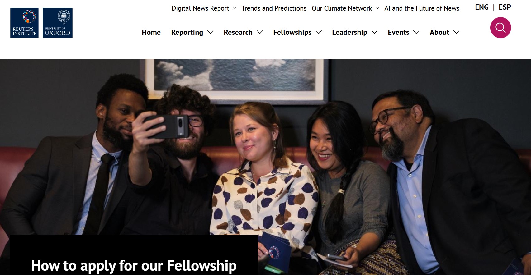 Reuters Institute Journalist Fellowship at Oxford 2026