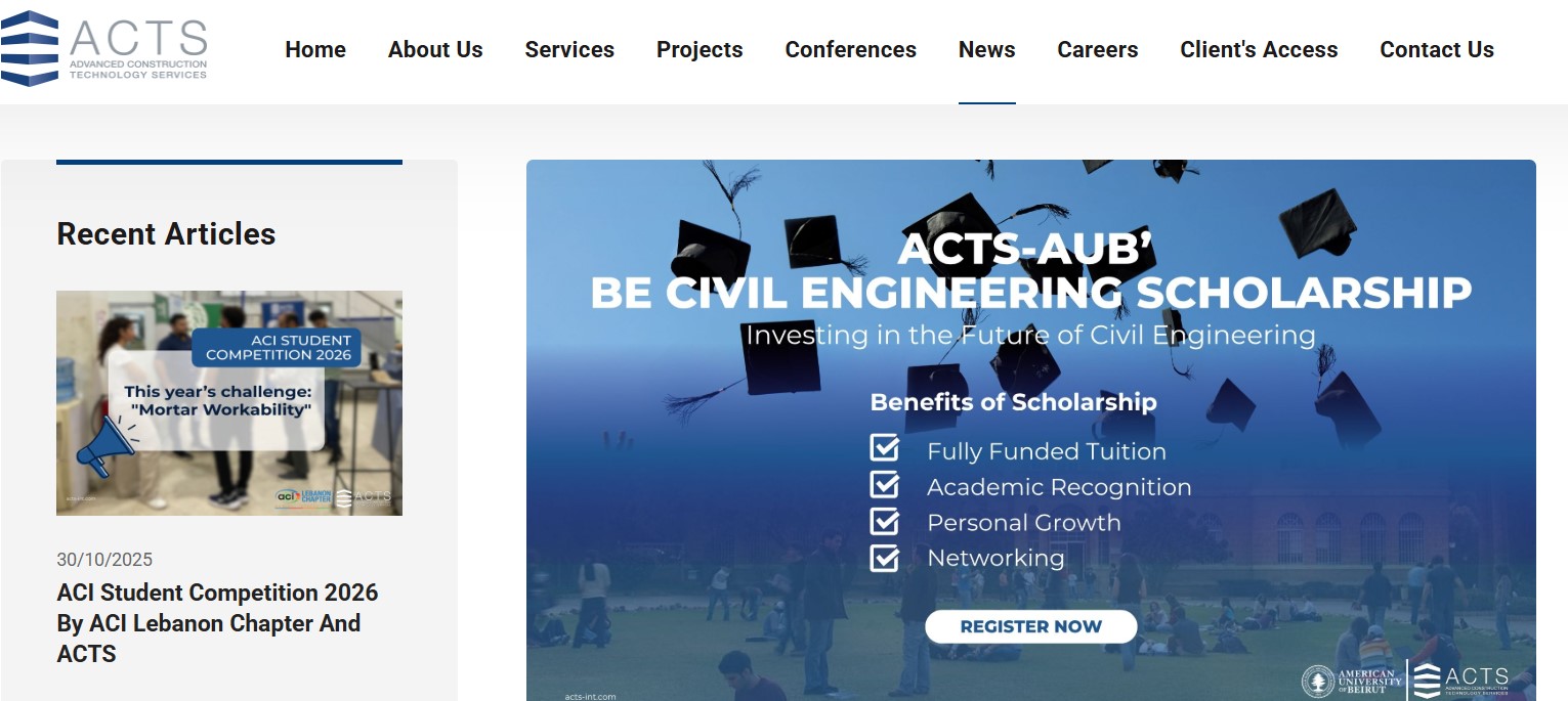 American University of Beirut ACTS Scholarship for Undergraduates