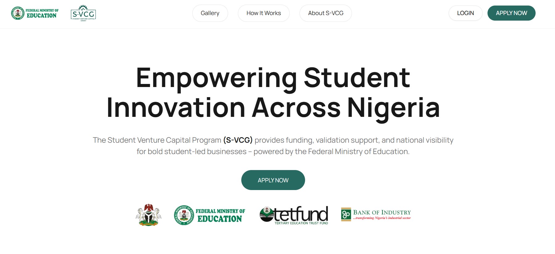 FG’s ₦50 Million Student Venture Capital Grant (S-VCG) – How to Apply FG’s ₦50 Million Student Venture Capital Grant