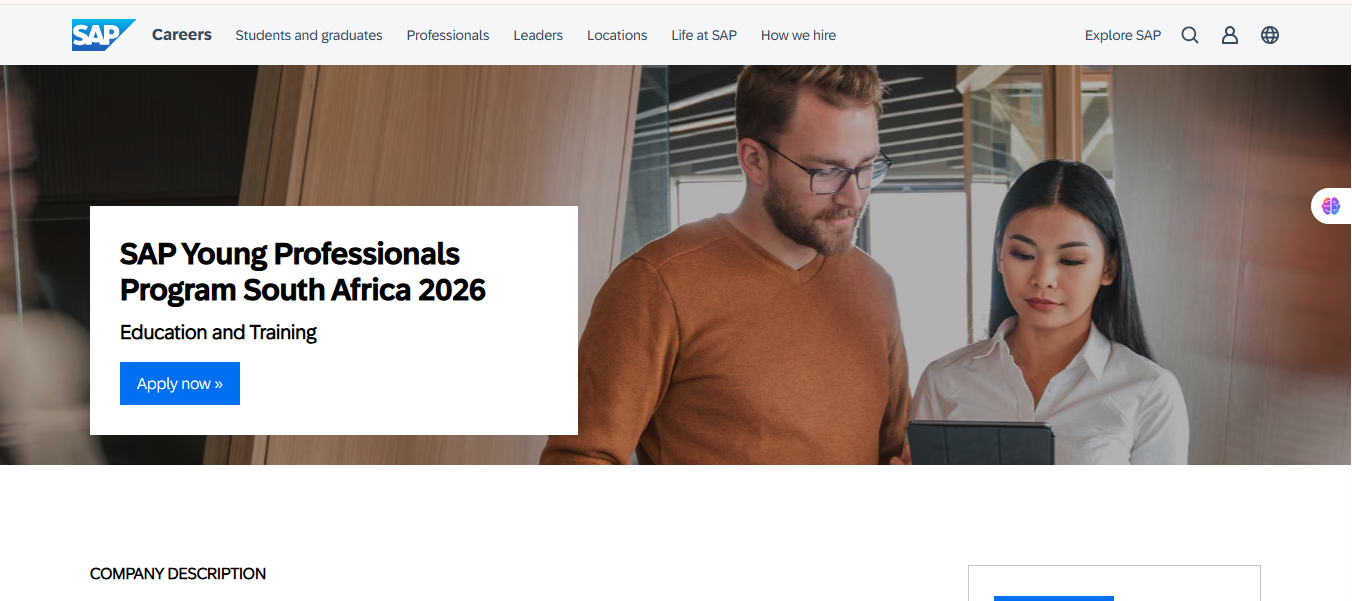 SAP Young Professionals Program South Africa
