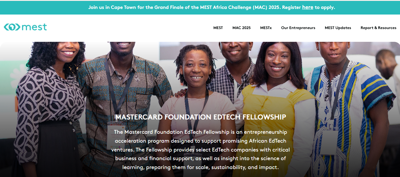 MEST Africa-Mastercard Foundation EdTech Fellowship