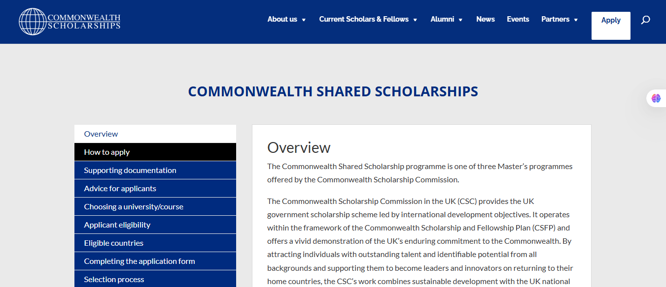 Commonwealth Shared Scholarships