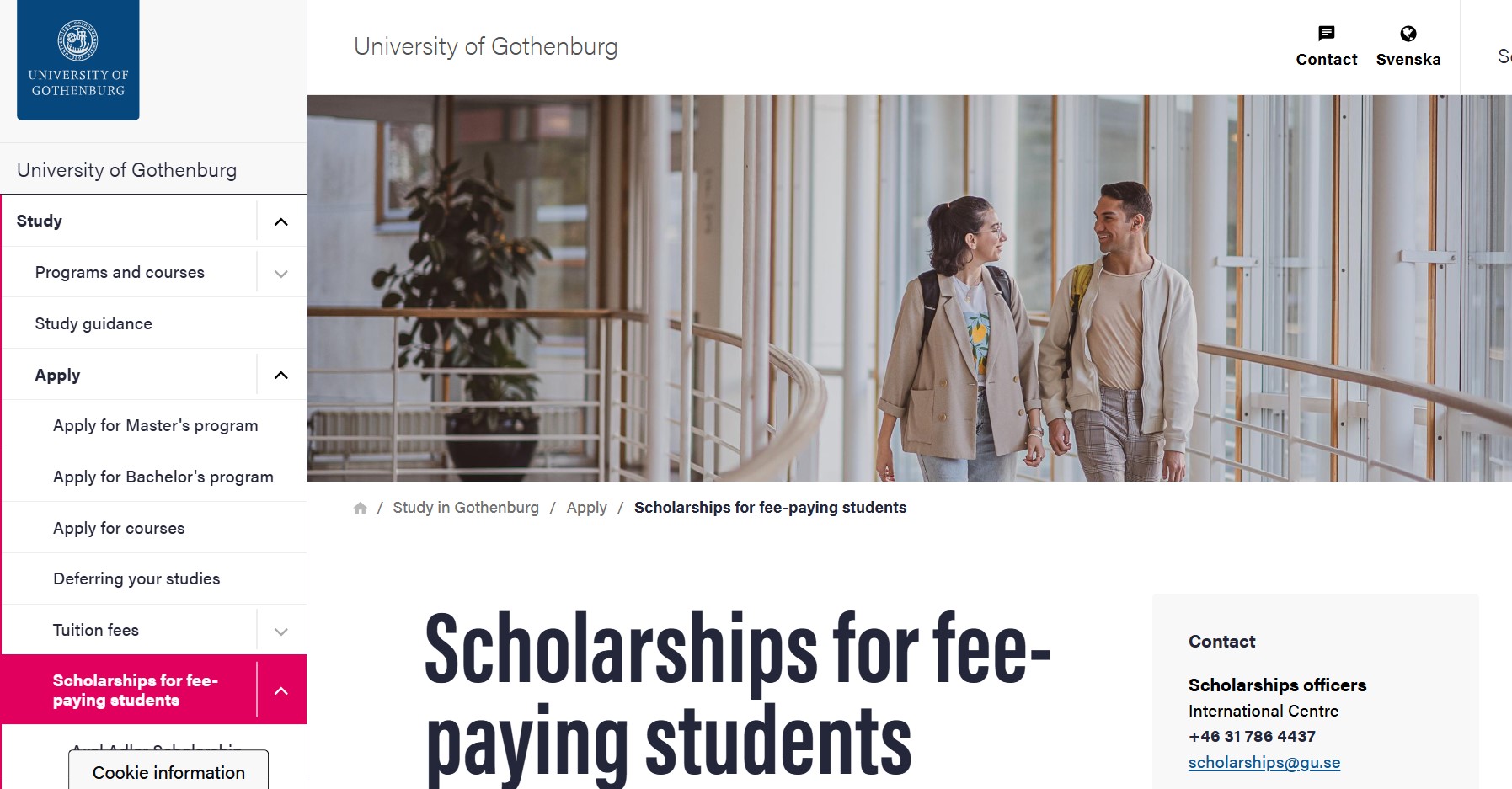 University of Gothenburg Scholarships 2026