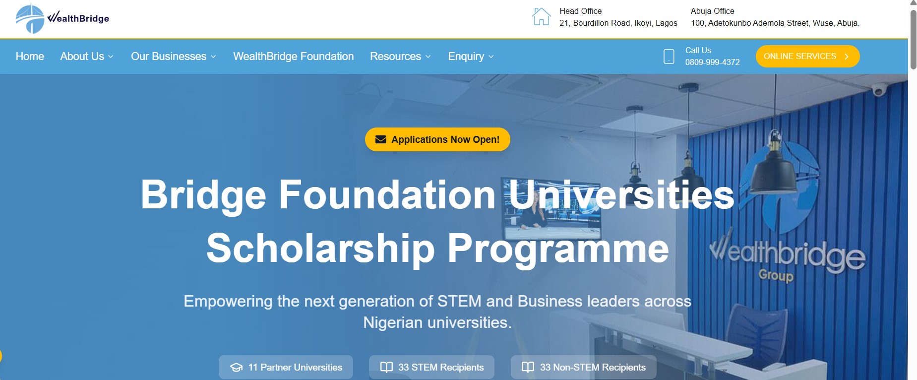 Bridge Foundation University Scholarship Award 2026: ₦700 Million Fully Funded Opportunity for Nigerian Students Bridge Foundation University Scholarship Award 2026
