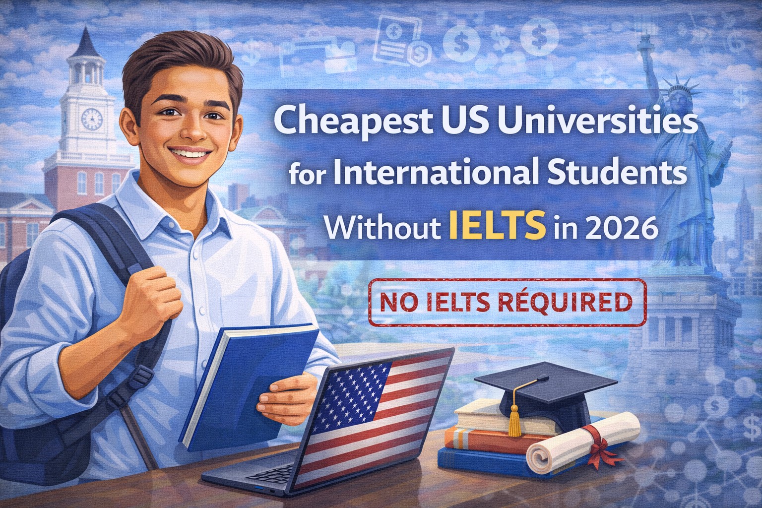 Cheapest Universities in USA for International Students Without IELTS