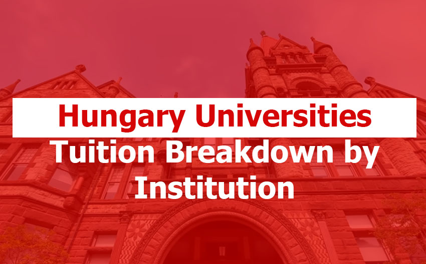 Hungary Universities Tuition Breakdown by Institution
